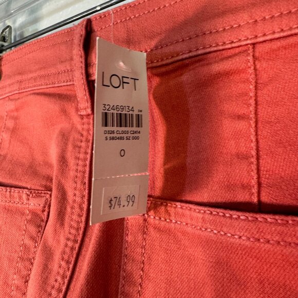 Loft Womens  Skinny Fit Pants Size 0 Cotton & Spandex NEW - Picture 5 of 7